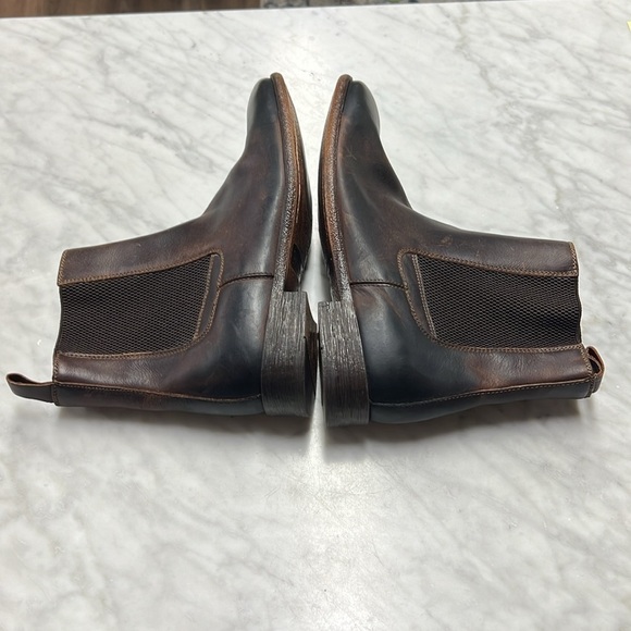 Robert Wayne Men’s Oregon Brown Leather Slip on Chelsea Boot Size 10 - Picture 6 of 16